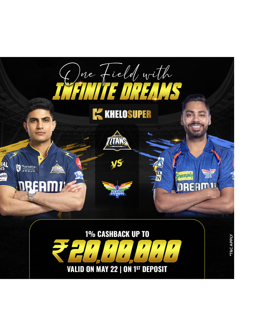 GT vs LSG Showdown: Score More with Khelosuper’s Exclusive Cashback!