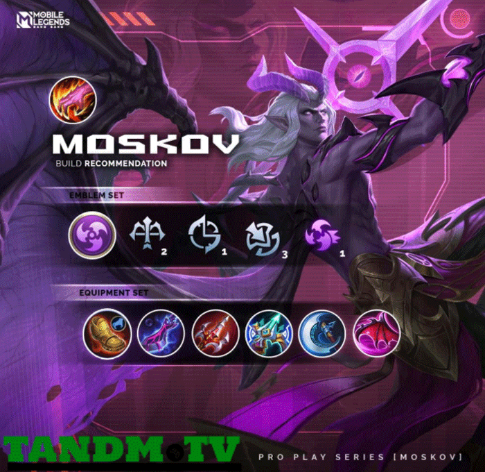Build Items, Emblems, Battle Spells Moskov Mobile Legends