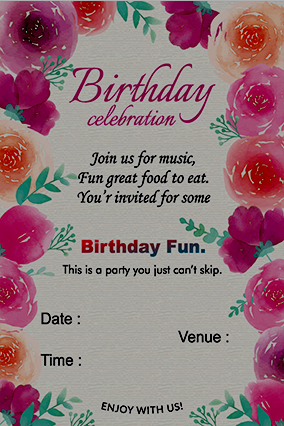 birthday invitation card online