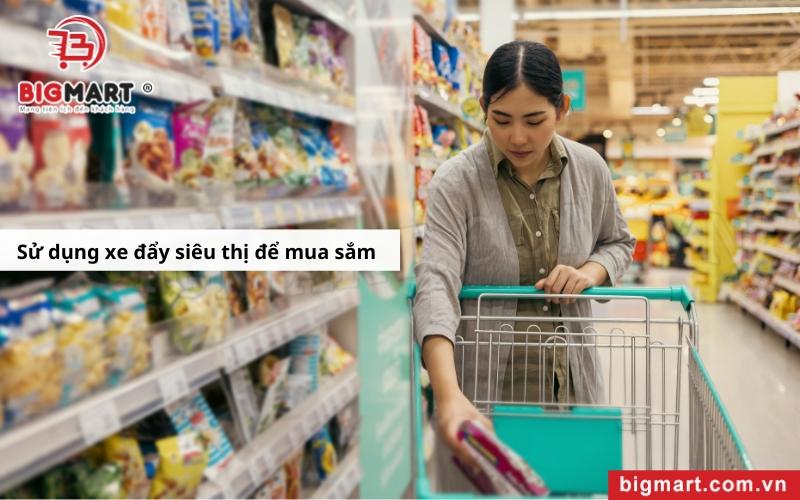 ứng dụng Xe đẩy siêu thị tại Kiên Giang trong mua sắm