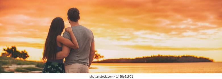 Couple Watching Sunset On Summer Adventure Stock Photo 1438651901 |  Shutterstock