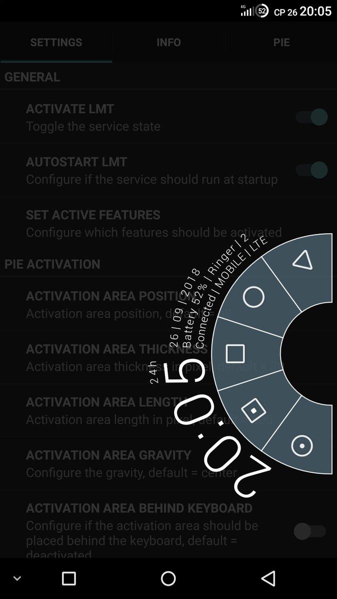 Fluid Navigation Gestures и сложное меню Tincore Keymapper