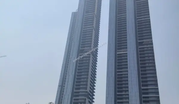 Wide view of towering commercial office spaces indicating the prime business connectivity and employment hubs accessible from Prestige Golden Grove