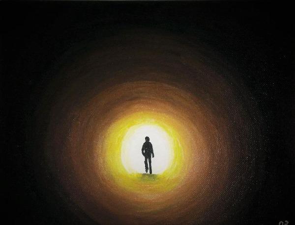 Light at end of tunnel Painting by Olga Zavgorodnya - Pixels