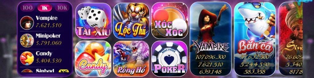 Hàng loạt những trò chơi hấp dẫn đều có tại Sieuno888