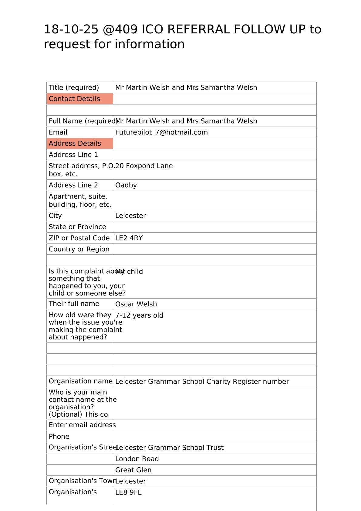 45948 18-10-25 @409 ICO REFERRAL FOLLOW UP to request for information pg1