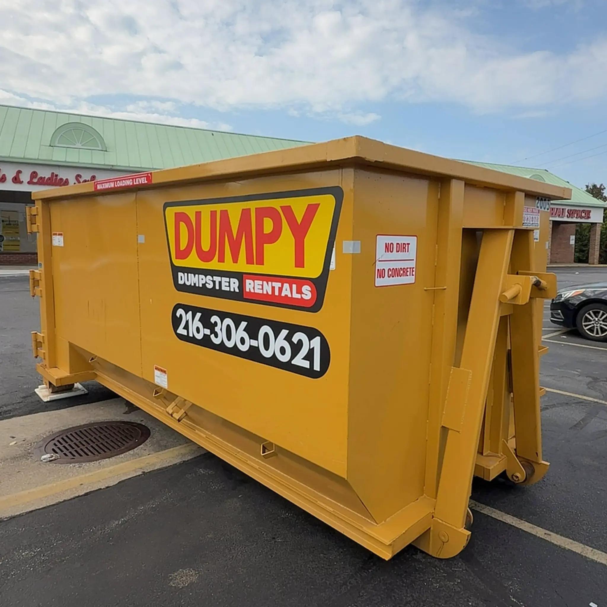 Dumpster Rental Northeast Ohio | 10 & 20 Yard | Dumpy Dumpster