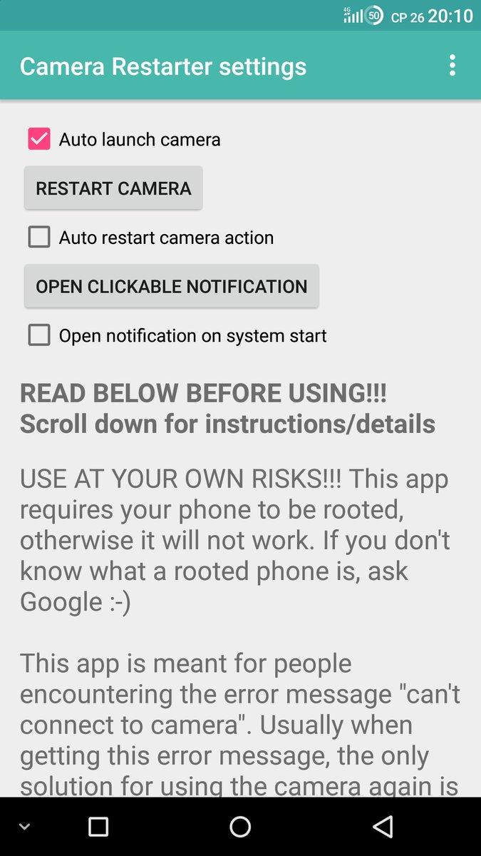 Camera Restarter и WiFi ADB