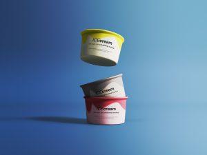 Ice Cream Cups Mockup تحميل موك اب ايسكريم بوضة