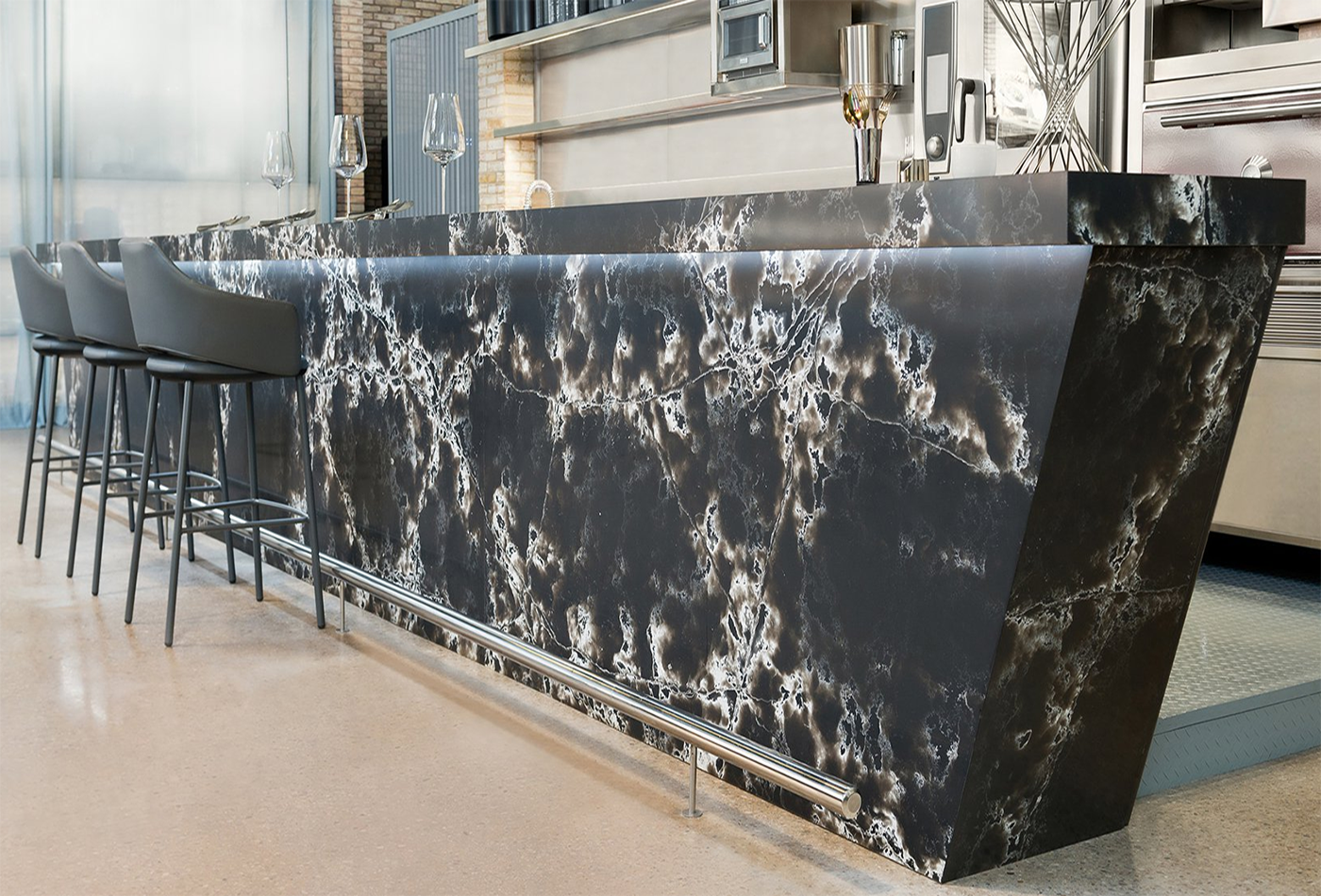 unconventional shaped kitchen islands