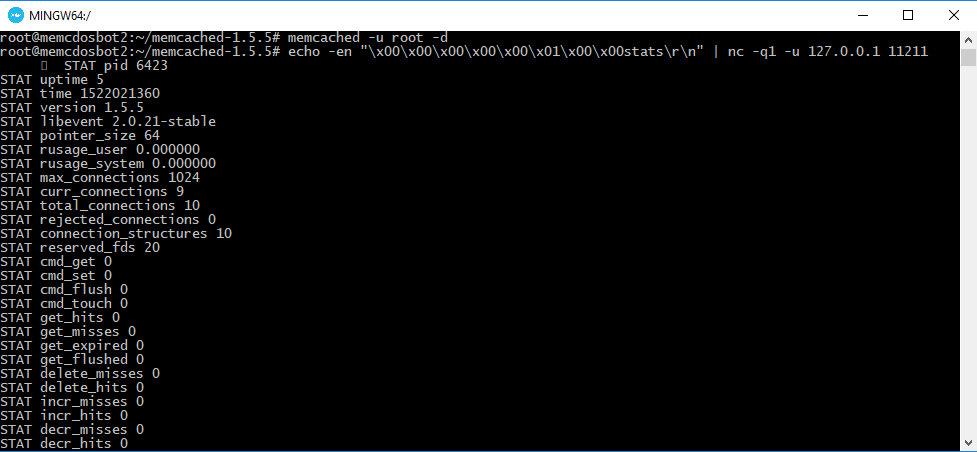 Тестирование сервера Memcached на уязвимость