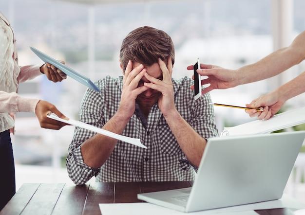 Free photo agency young adult profession stressed black