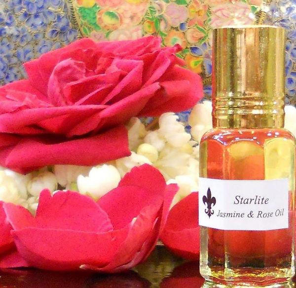 Pure Jasmine and Rose Oil - Perfume - All Natural Essential Rose and Jasmine Oil ~ Bridesmaids Gift Ideas