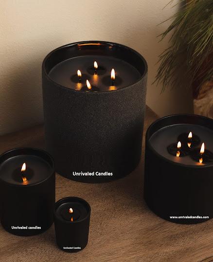 candles with jewelry inside