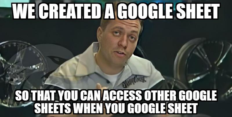 We Created a Google Sheet. Image powered by Nimbus Platform