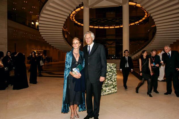 Dominique de Villepin avec son ex-épouse, Marie-Laure, lors de l’inauguration du Musée d’art islamique de Doha, au Qatar, en 2008.
