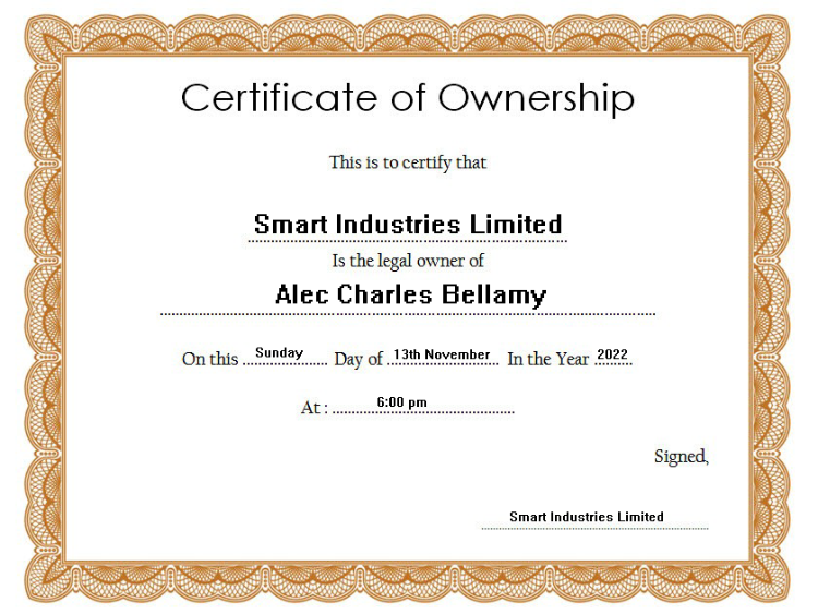 Certificate-of-Ownership