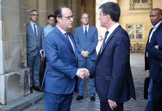 Francois Hollande et Manuel Valls, le 16 juillet à Paris.