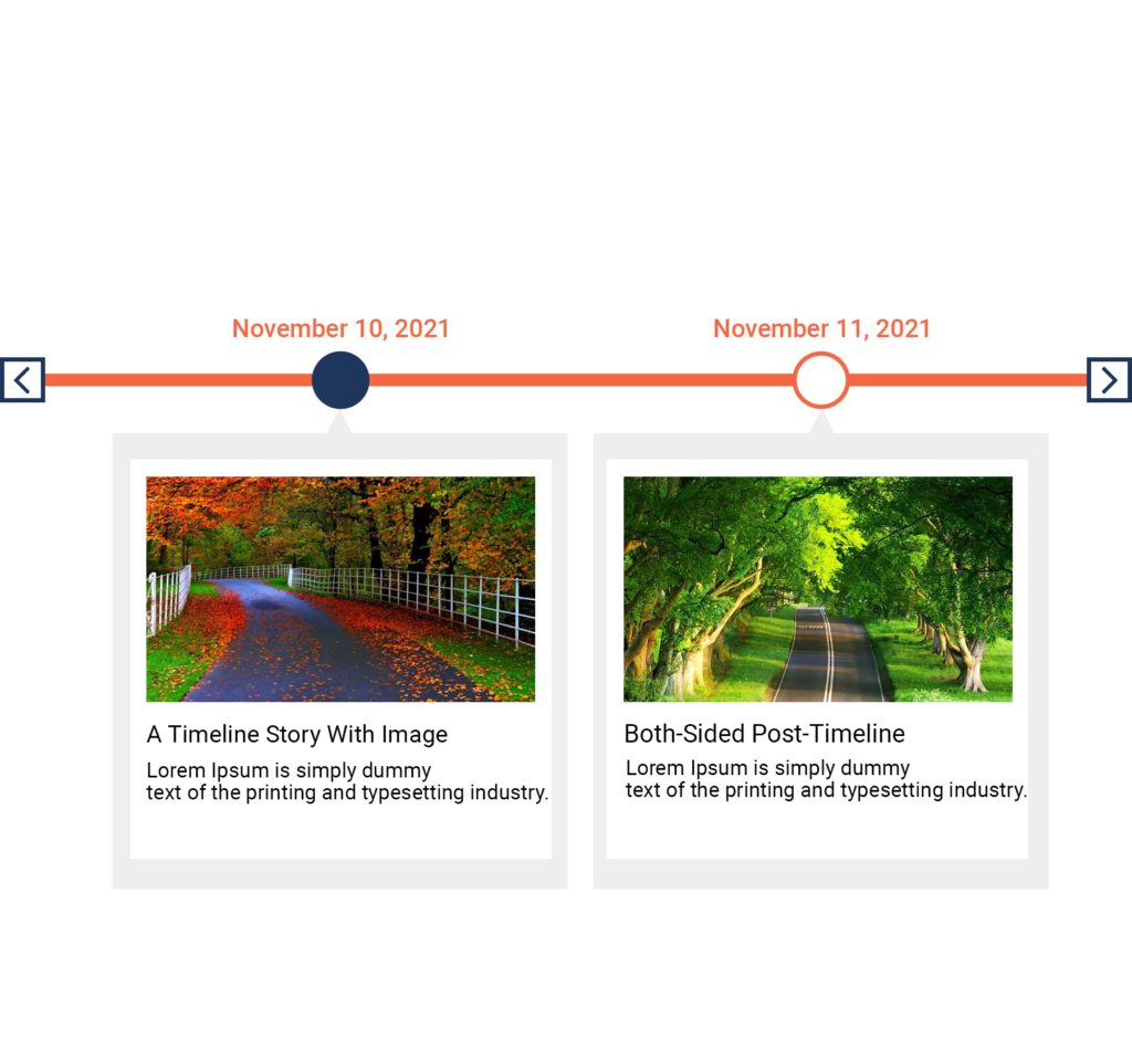 Bottom-Side Horizontal-Timeline