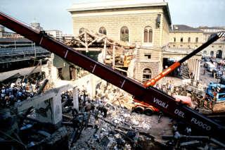 Image de la gare de Bologne après l’attentat du 2 août 1980.