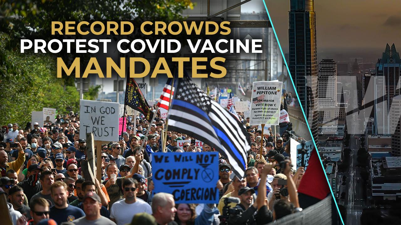 RECORD CROWDS PROTEST COVID VACCINE MANDATES