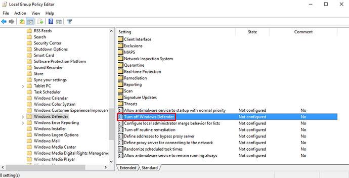 Cách tắt Windows Defender hoàn toàn trên Windows 10