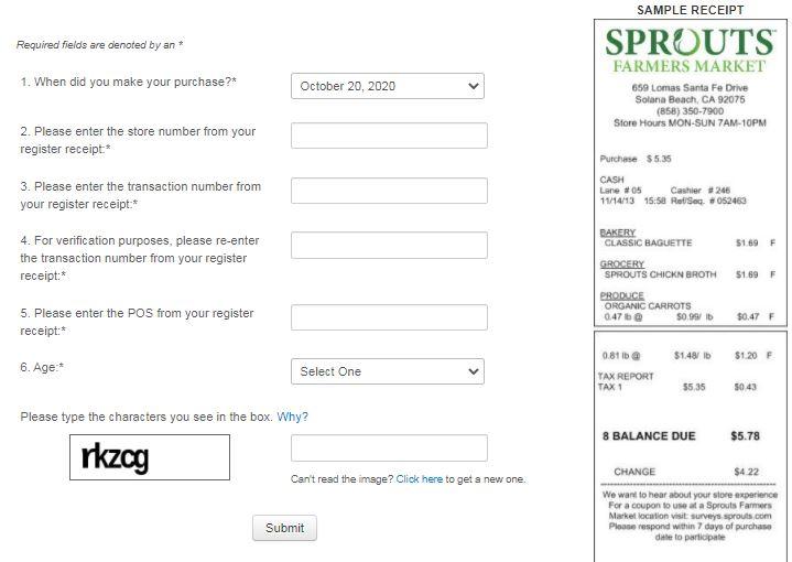 Survey.foreseeresults.com/sprouts.