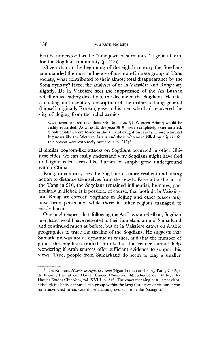 Page 158 of New Work on the Sogdians, the Most Important Traders on the Silk Road, A.D. 500-1000