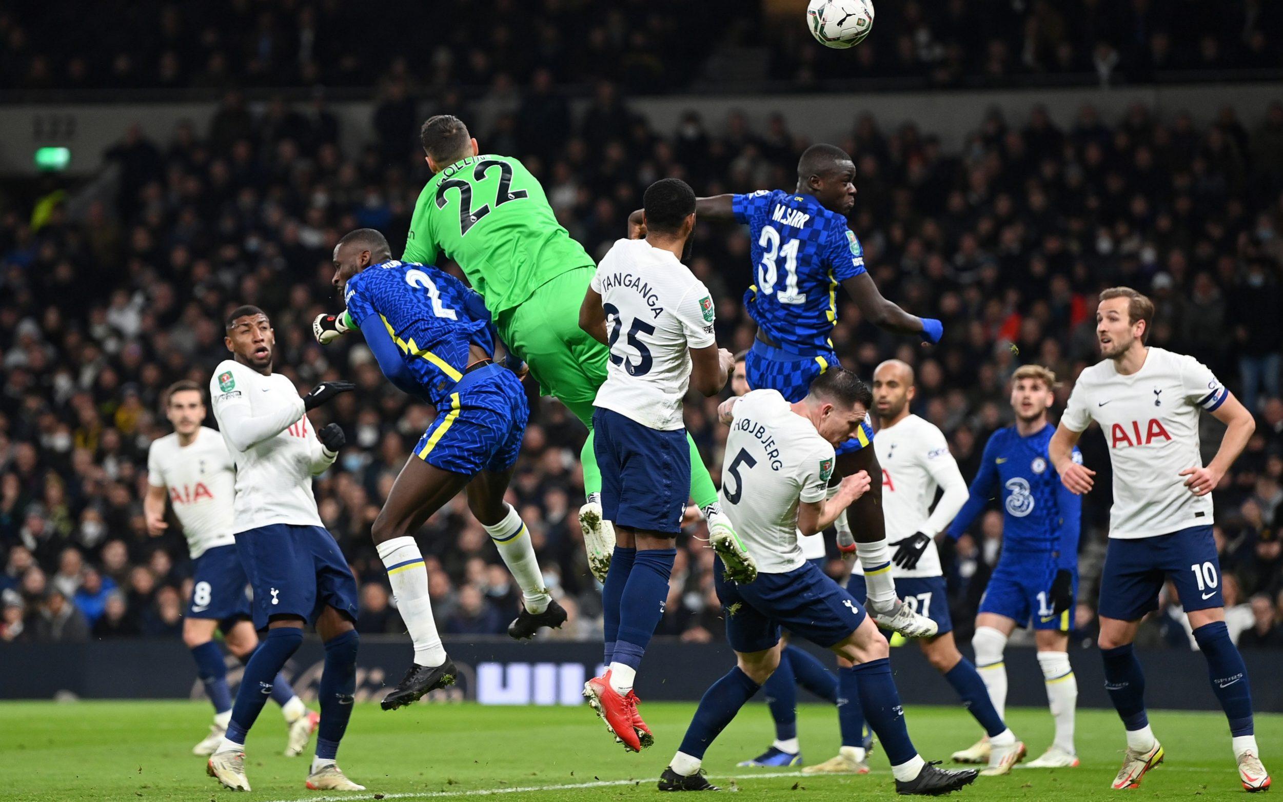 Chelsea cruise through to Carabao Cup final after Var overturns two  Tottenham penalties and 'goal'