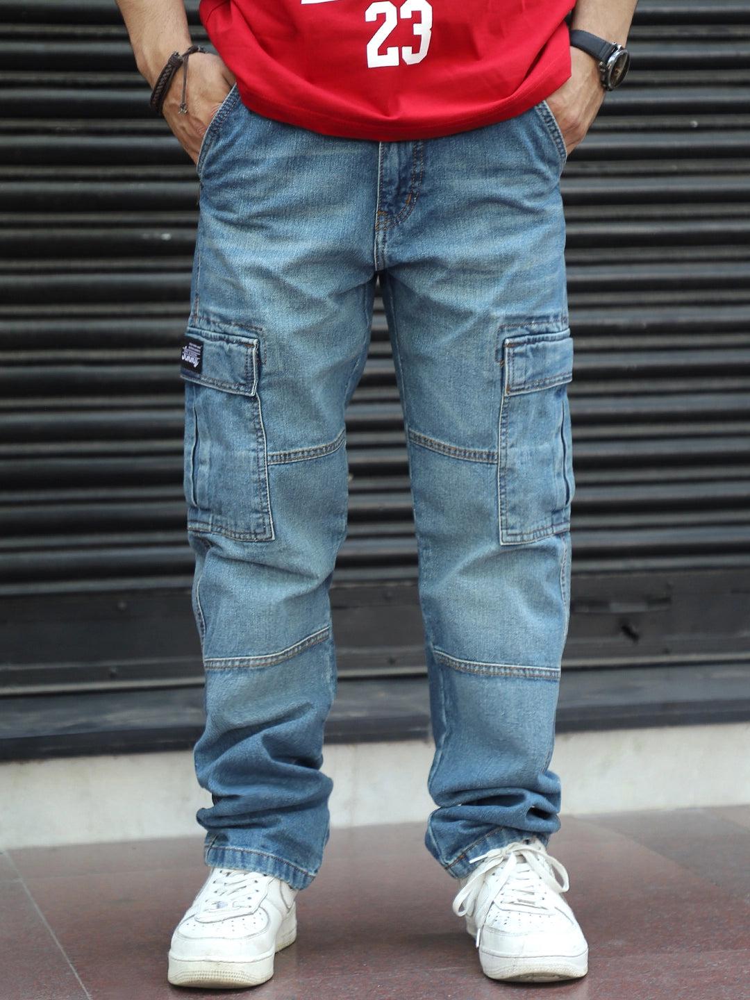 Twilight Fade Tint Blue Denim Cargo