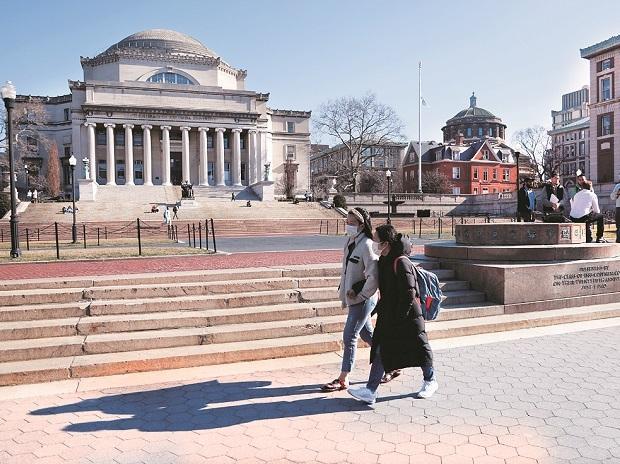 Students at Columbia University in New York