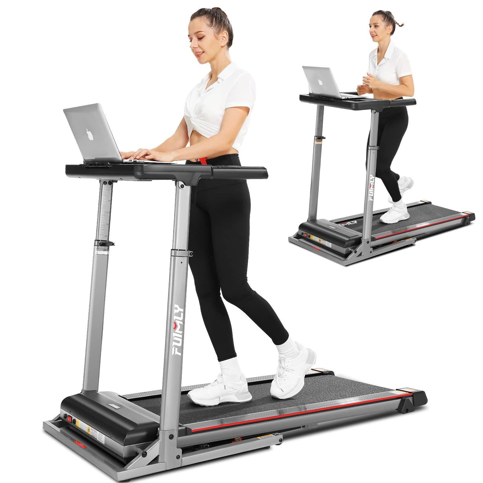 Foldable treadmills for tight spaces