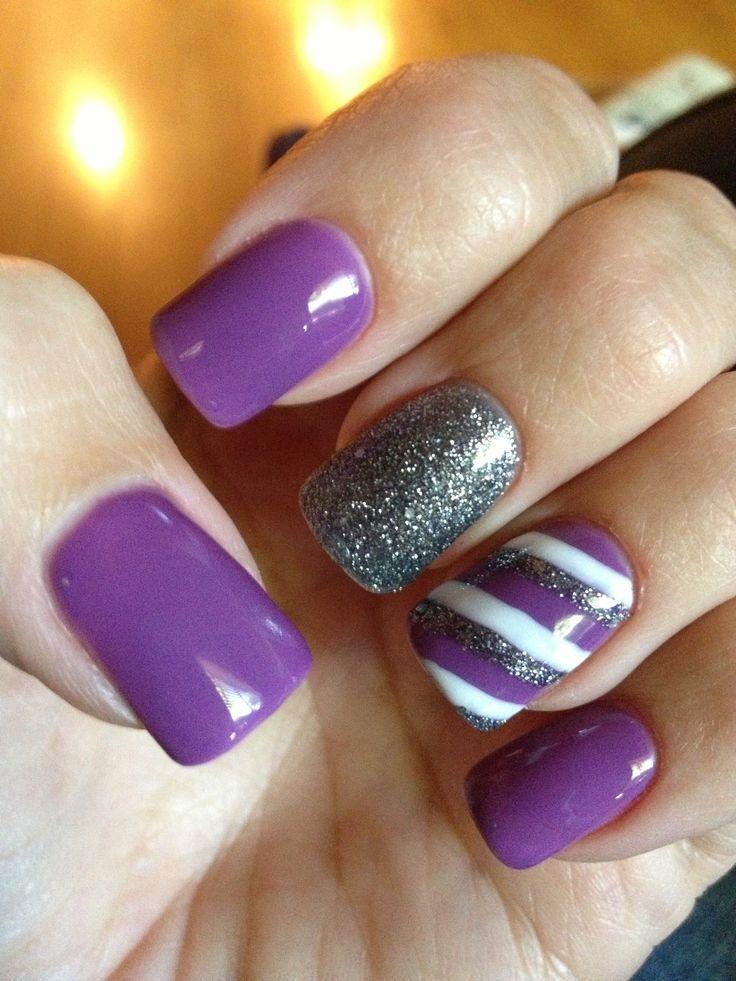 purple and black nails