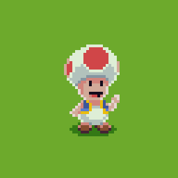 OC][FANART] Pixel Art Practice 2 - Toad: PixelArt