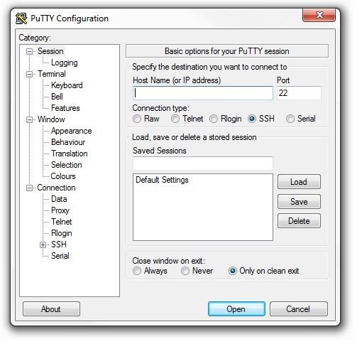 Putty Configuration