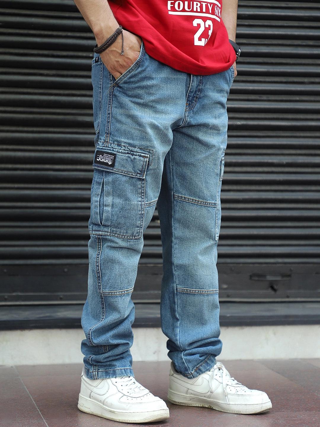 Twilight Fade Tint Blue Denim Cargo