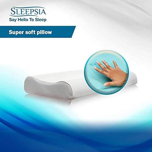 Sleepsia Memory Foam Orthopedic Contour Luxury Sleeping Bed Cervical Pillow  for Neck and Shoulder Support with Washable Cover (23" L x 13" W x 4" H,  White): Amazon.in: Home &amp; Kitchen