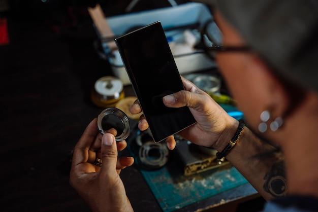 Man working at workplace
