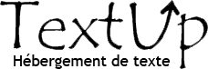 TextUp - Hébergement de texte