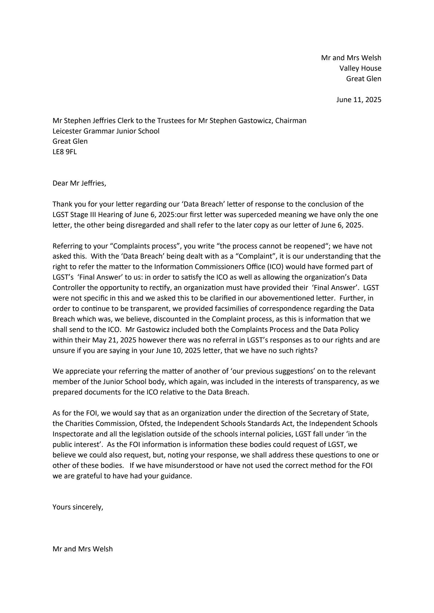 45819 11-06-re SJs letter of June 10, 2025