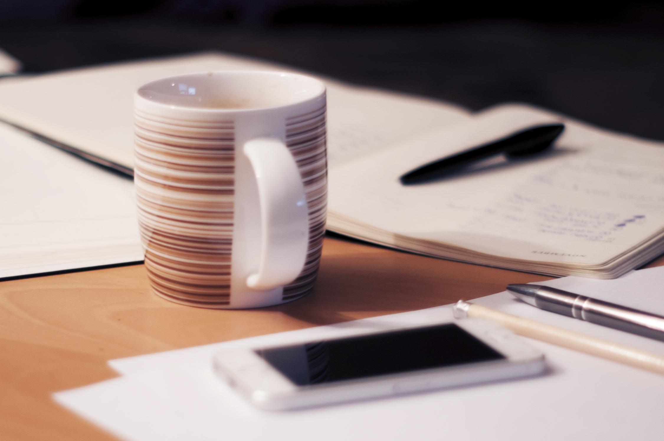 Office Desk Coffee Documents