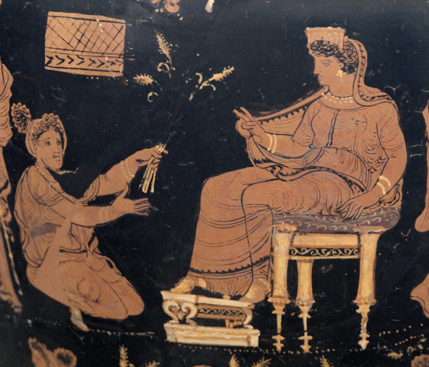Demeter i Metanira, 340 BC. Fot. commons.wikimedia.org