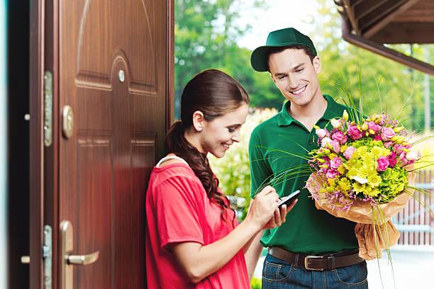 18,600+ Flower Delivery Stock Photos, Pictures & Royalty-Free Images -  iStock | Flower delivery truck, Flower delivery van, Flower delivery guy