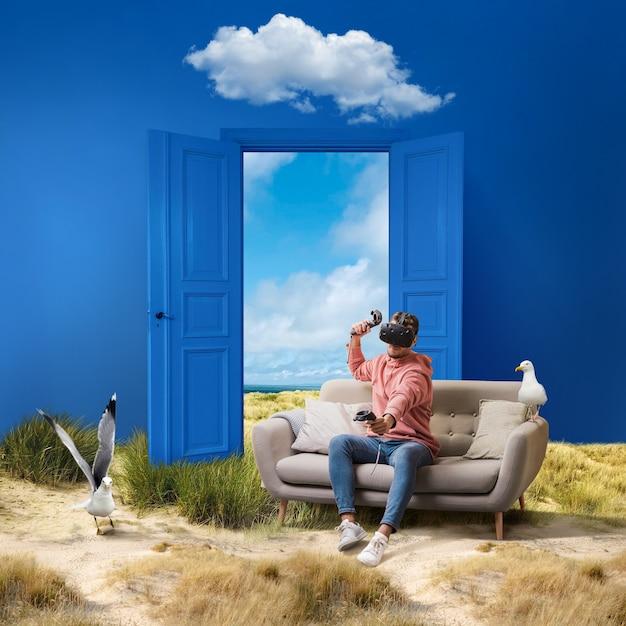 Immersive experience concept collage