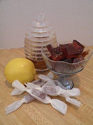 Photo: Honey Lemon Throat Drops ~Frisky  2 C. sugar  1/2 C. honey 3/4 C. water juice of 1/2 lemon 1-2 Zinc tablets, crushed (optional) 1-2 Vitamin C tablets, crushed (optional)  Butter an 8