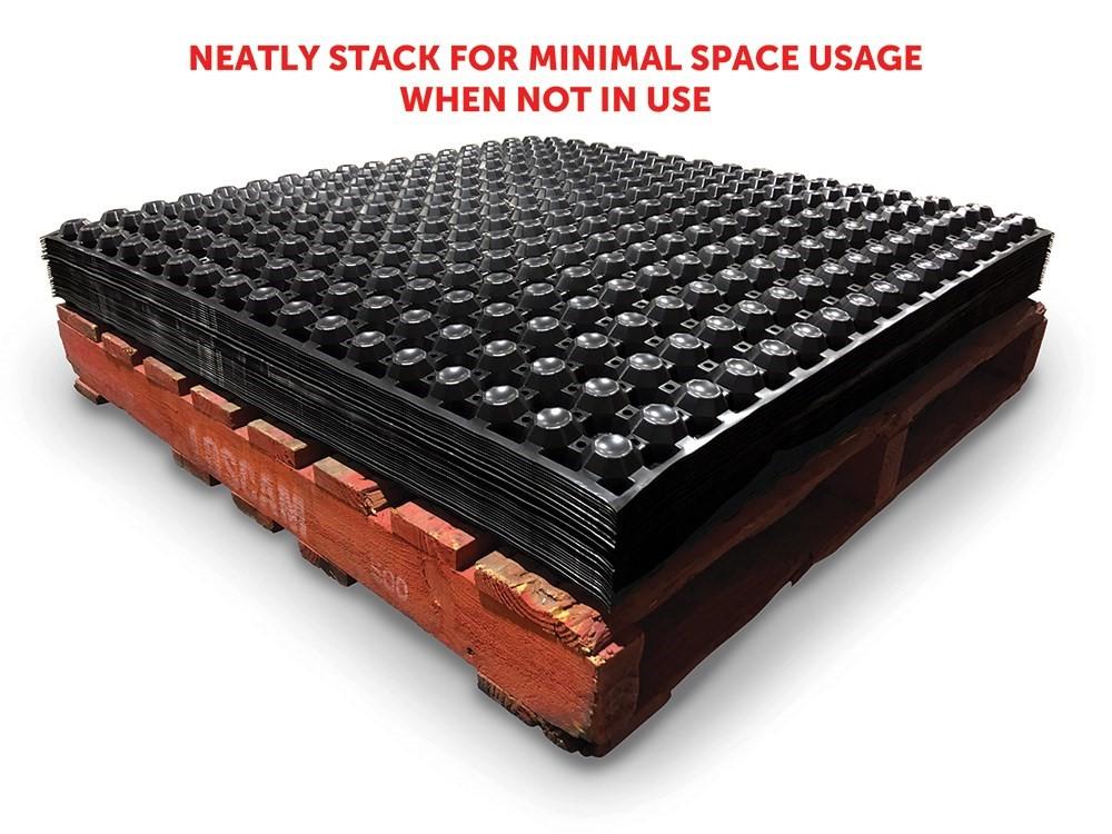 A stack of high-quality pallet freezer spacers ideal for freezer pallets and temperature-sensitive storage.