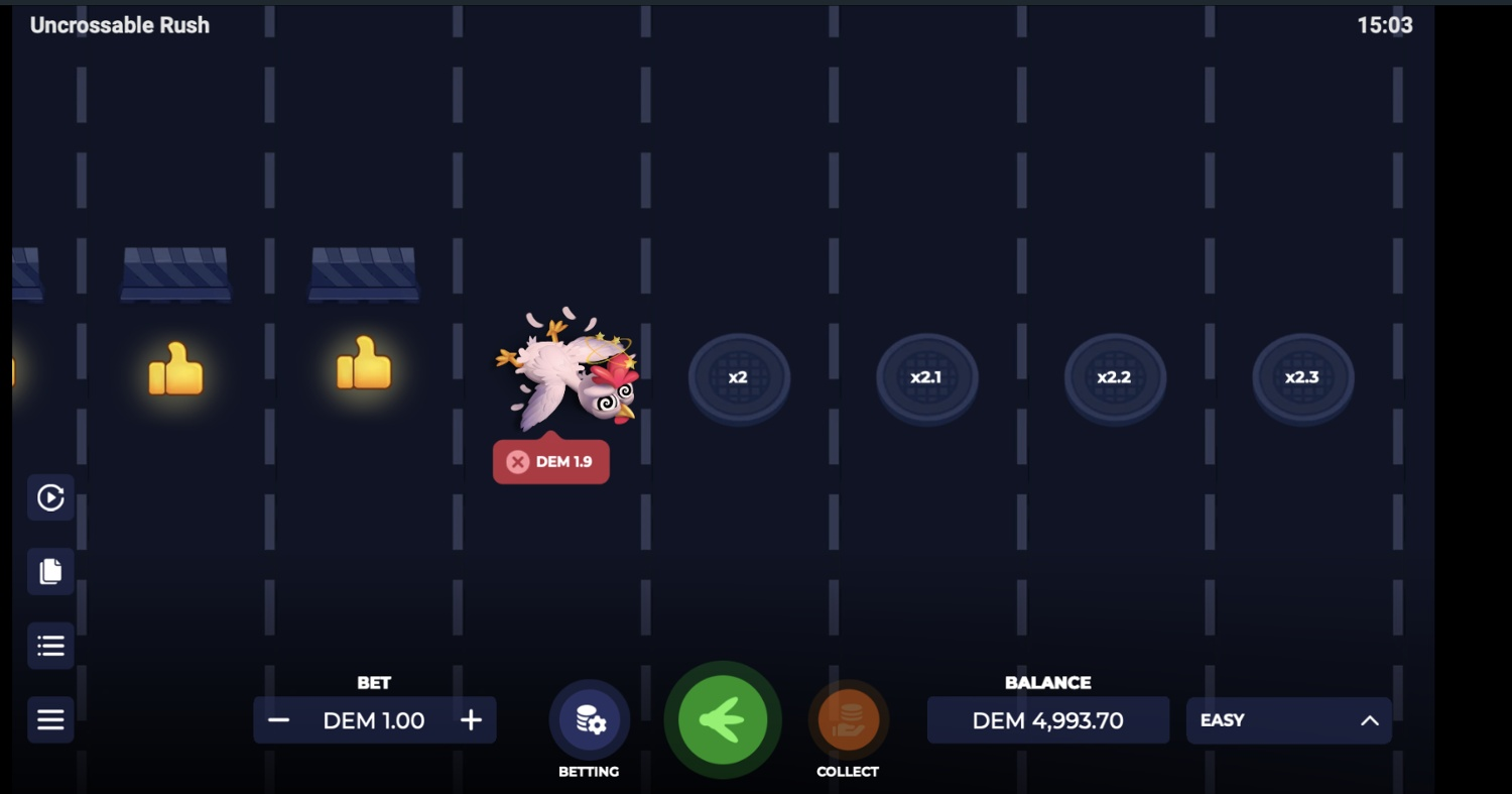 Uncrossable Rush: Das neue Casino-Spiel von Evoplay