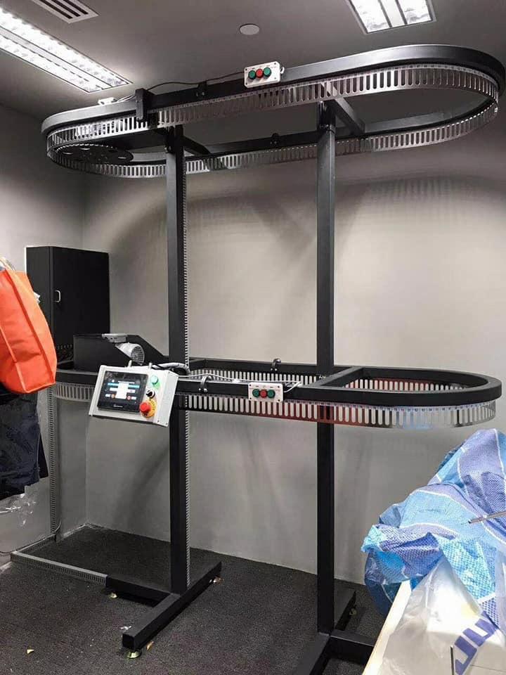 motorized clothes rack system