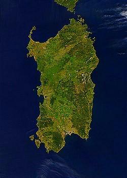 Sardynia - zdjęcie satelitarne