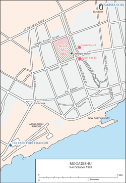 Operacja w Mogadiszu - plan miasta
